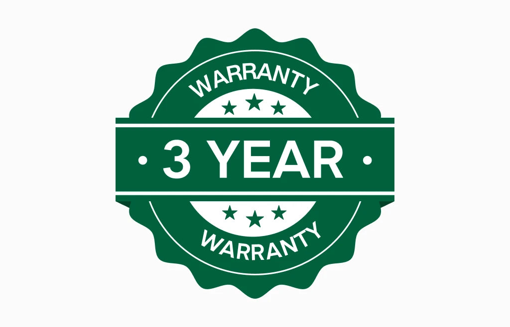 3 Year Warranty